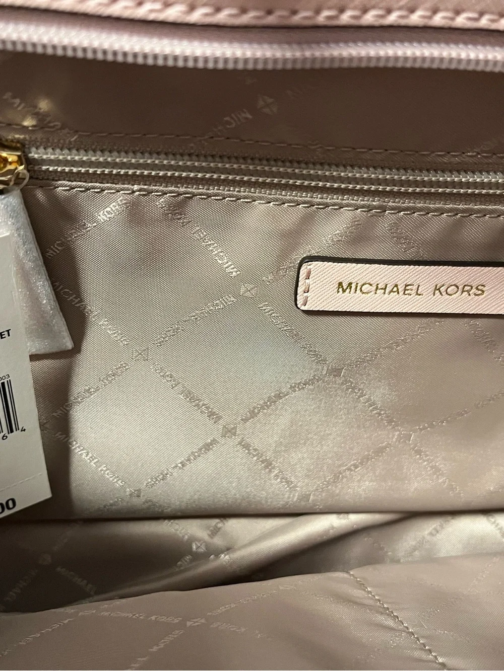 Michael Kors Blush Pink Signature Tote with Logo Charm